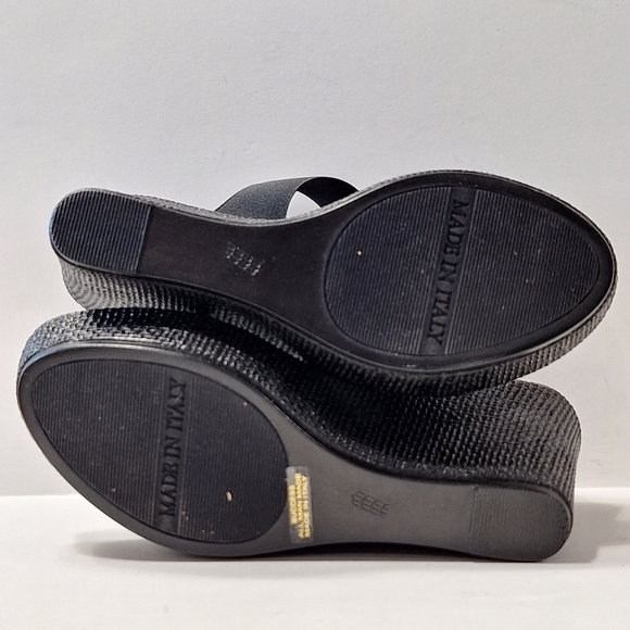 Italian Shoemakers NEW Made in Italy Elastic Strap Platform Wedge Sandals- 8.5 - Picture 8 of 11